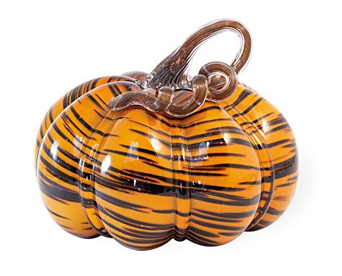 Boston International - Glass Pumpkin - Tiger Print