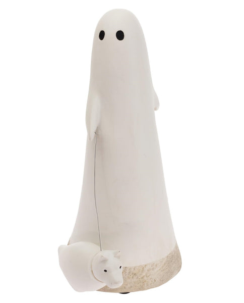 Boston International - 8.5" Halloween Figurine -  Ghostly Dog Walk