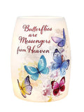 Stony Creek - 5.5" Frosted Glass Lighted Vase - Flutterbys