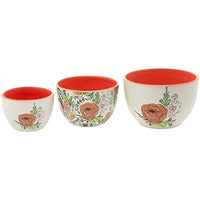 Boston International - Nesting Prep Bowls 3 Sizes - Flower Party
