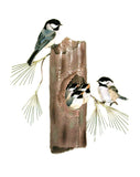 Bovano - Wall Sculpture - Chickadees Nesting in Pine