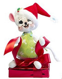 Annalee - Snowflake Mouse on Gift Box 6"