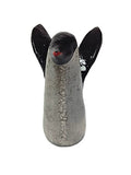 PotTerre Raku Penguin - 5.75" Flying Front - Naked Finish