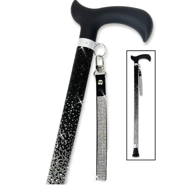 Jacqueline Kent Sugar Cane - Adjustable Cane - Little Black Dress Black Ombre