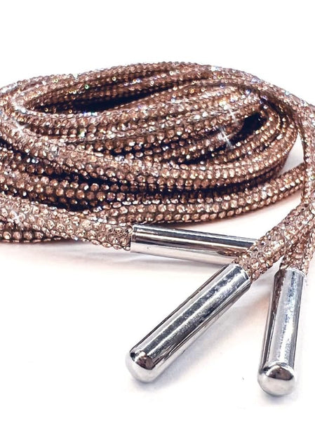 Jacqueline Kent - Tie One On Bling Shoe Laces - Champagne