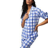BedHead - L/S Classic Poplin PJ Set - Buffalo Plaid - Small