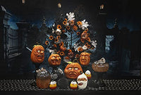 Boston International - 5" Halloween Pumpkin - Black w/ Skeleton Hands
