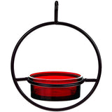 Couronne - 7" Hanging Sphere Bird Feeder - Red