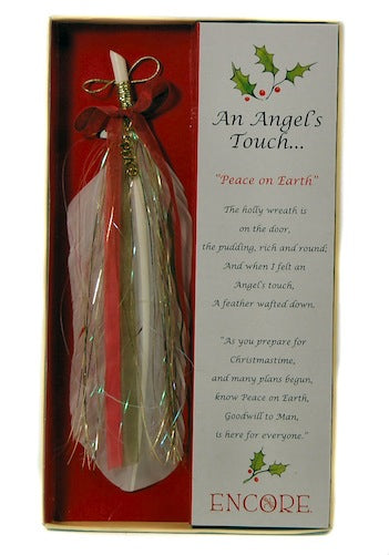 Encore - An Angel's Touch - Inspirational Feather Charm - Peace on Earth
