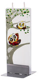 Flatyz - Twin Wick Flat Candle - Whimsical Owls