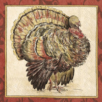 Boston International - 3-Ply 6.5" Lunch Napkins 20 Count - Painterly Turkey