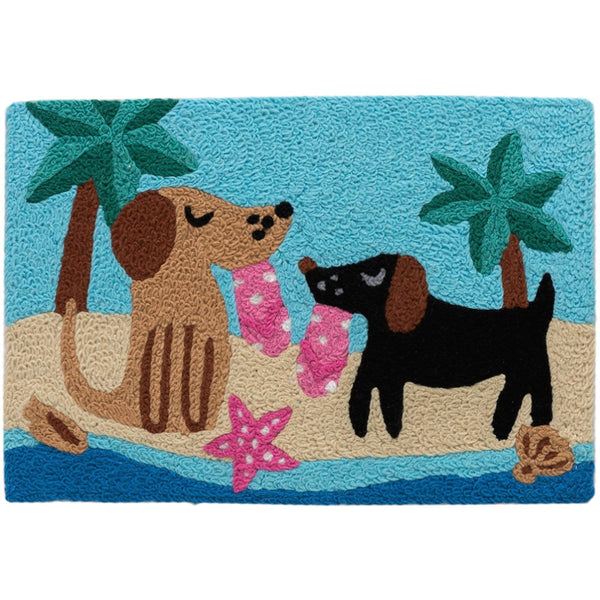 Jellybean - 20x30 Indoor/Outdoor Accent Rug - Pups on The Beach
