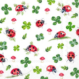 Boston International - 3-Ply 6.5" Lunch Napkins 20 Count - Lucky Ladybug