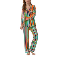 BedHead - Stretch L/S Pajama Set - Stripe - Medium