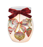 Stony Creek - 4" Glass USB Lighted Jar - Deck the Halls