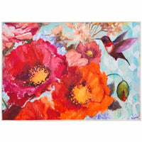 Olivia's Home - 32" x 22" Accent Rug - Poppies & Hummingbird