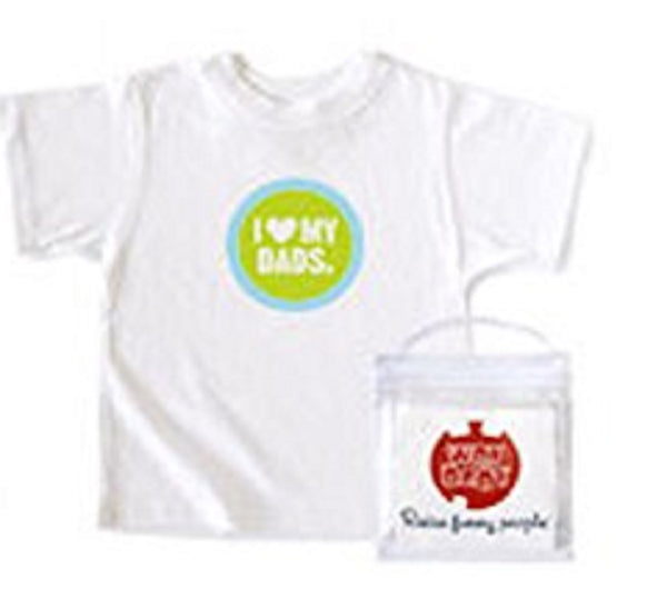 Wry Baby - Toddler T-Shirt - 12-18 months - "I Love My Dads"