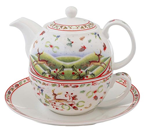 Halcyon Days - Tea For One Set - Jacobean Christmas