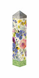 Studio M Summer Flowers Art Pole Outdoor Decorative Garden Post, Made in USA, 20 Inches Tall