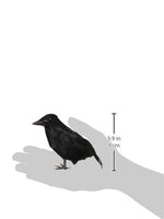 Zucker Feather - 6" Standing Feather Black Crow w/ Wire Feet