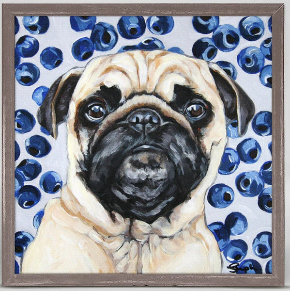 GreenBox - Framed Canvas 6" x 6" - PugBerry