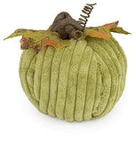 Boston International - 5" Chenille Fabric Pumpkin - Green