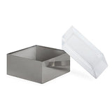 Jonathan Adler - Monaco Square Box - Large - Clear & Polished Nickel