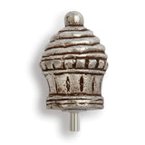 Cupcake Distressed Silver Tone 3 x 2 Aluminum and Acrylic Kitchen Party Pop In