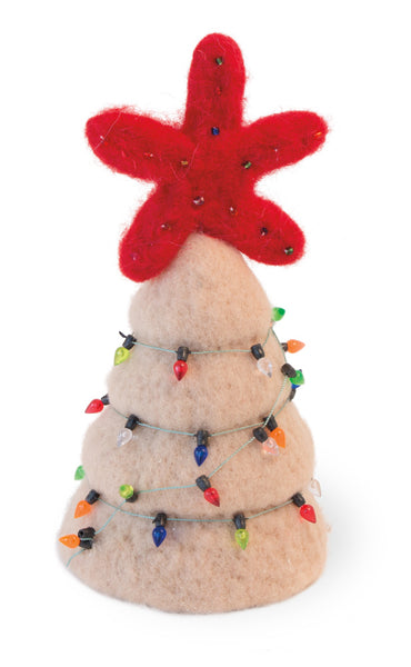 Boston International - Tabletop Wool Christmas Tree - Sandy