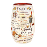 Stony Creek - 5.25" Glass USB Lighted Vase - Blessed Harvest Sayings