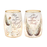 Stony Creek - 5.5" Frosted Glass Lighted Vase - Angel by Your Side
