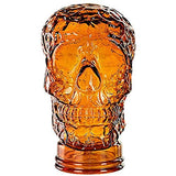 Couronne - 10" Glass Sugar Skull - Orange