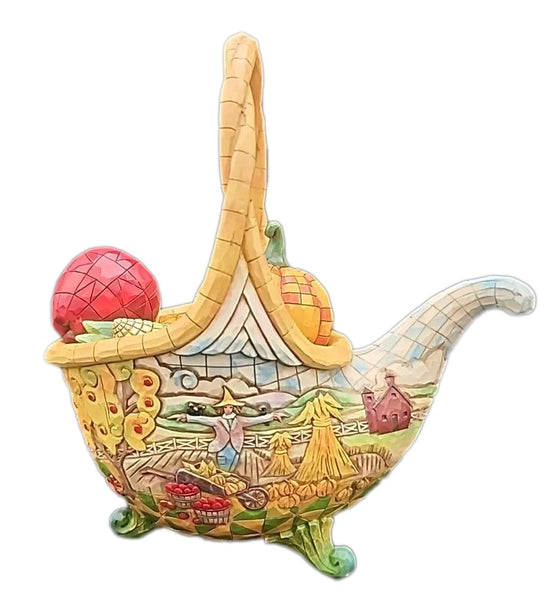 Enesco - Jim Shore Heartwood Creek - "Basket of Plenty" Cornucopia Set