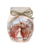 Stony Creek - 4" Glass USB Lighted Jar - Highland Pasture