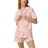BedHead - Classic S/S Stretch Jersey Shorty PJ Set - Pink Mixology - Large (12-14)