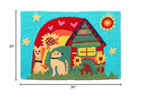 Jellybean - 20x30 Indoor/Outdoor Accent Rug - Peace, Love, Dog