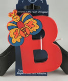 The Toy Workshop - Magnetic Jungle Alphabet Letter - Red "B" - Butterfly
