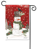 Studio M - Garden Flag - Woodsy Snowman