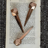HomArt - Cubeoctahedron Forged Iron Nail Set of 3 - Copper - 2.75"