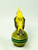 Mullanium - Steampunk Inspired Sculpture - Yellow White Eye on Ball