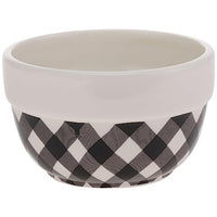 Boston International - Black & White Check Serving Bowl - Merry & Bright