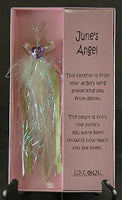 Encore - An Angel's Touch - Inspirational Gift - Feather Charm - June