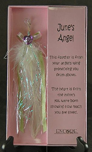 Encore - An Angel's Touch - Inspirational Gift - Feather Charm - June