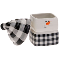 Boston International - Goody Jar - Joyous B&W Check Snowman