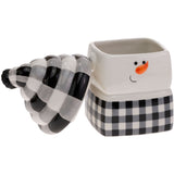 Boston International - Goody Jar - Joyous B&W Check Snowman
