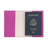 Graphic Image - Goatskin Leather - Passport Case & Luggage Tag - Orchid