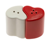 Boston International Salt & Pepper Shakers Ceramic Shaker Set for Kitchen Counter and Table, Set of 2, Handwritten Heart