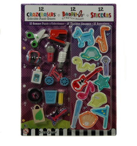 CrazERASERS - Combo Pack - Erasers, Bracklets & Stickers - Activities