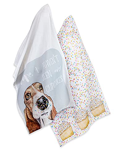 Boston International - Tea Towel Set - Cupcake Dog