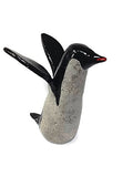 PotTerre Raku Penguin - 5.75" Flying Front - Naked Finish